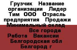 Грузчик › Название организации ­ Лидер Тим, ООО › Отрасль предприятия ­ Продажи › Минимальный оклад ­ 14 000 - Все города Работа » Вакансии   . Белгородская обл.,Белгород г.